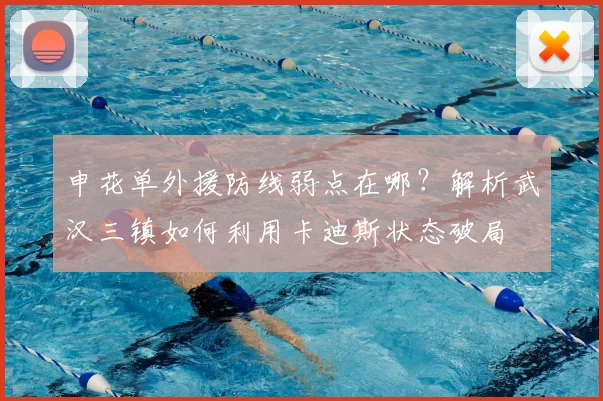 申花单外援防线弱点在哪？解析武汉三镇如何利用卡迪斯状态破局